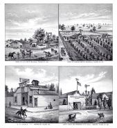 E.D. Castle, R. Scally Livery Stable and Residence, B.B. Smith Ranch, Charles Oettle, Tulare County 1892